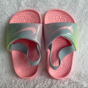 NWOT Nike Toddler Pink Tie Dye Kawa SE Slides sz 6